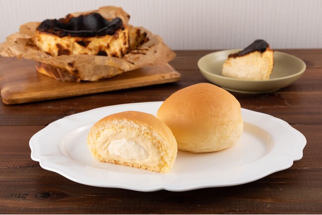 ＜地元名店とコラボ＞お取り寄せで人気・販売後即完売のバスクチーズケーキがくりーむパンに！オンラインショップで新発売