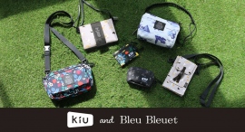 雨の日に強い！　レイン雑貨ブランドKiU × Bleu Bleuetのコラボバッグ&ポーチが誕生！ Bleu Bleuetの店舗とオンラインストアで4/17発売