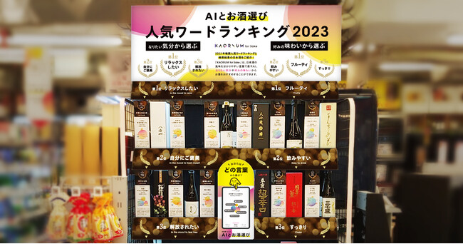 嗜好データ分析による売り場づくりを実施！日本酒ソムリエAI「KAORIUM for Sake」の新たな活用で嗜好分析結果の上位銘柄の「売上本数」8.4倍を記録！
