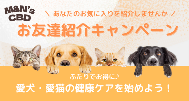 M&N's CBDより、ふたりでお得な『お友達紹介キャンペーン』が始動！お気に入り商品をお友達に紹介して、お得に商品をゲットしよう♪