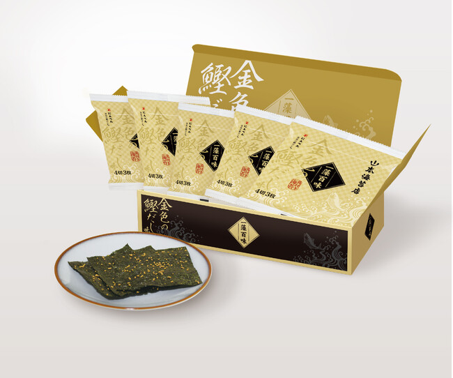 海苔専門店「山本海苔店」×鰹節専門店「にんべん」海苔のコラボ商品「一藻百味(いっそうひゃくみ) 金色(こんじき)の鰹だし味」を発売
