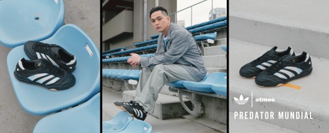 adidasが誇るフットボールスパイクをルーツとする一足からatmos別注モデルが登場