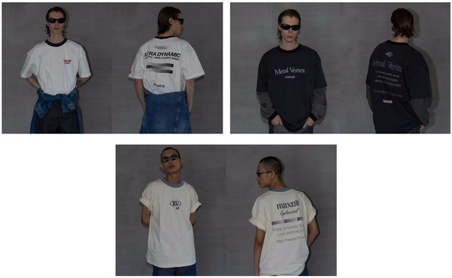 マクセルと「monkey time」がコラボレーション　「maxell」ブランドロゴがトリム プリント Tシャツに採用