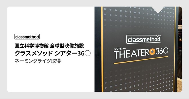 国立科学博物館の全球型映像施設の名称が「クラスメソッド シアター36◯」になりました