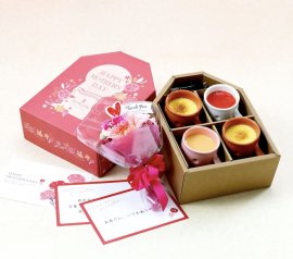 フェイクミニブーケ&母の日限定プリンセット(4個セット) フェイクミニブーケ&母の日限定プリンセット(4個セット)