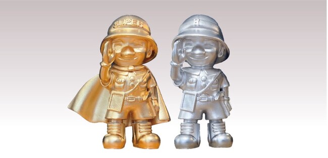 『世界ふしぎ発見!展』にて〈金と銀のヒトシ君人形〉受注開始!!公式グッズ第2弾!