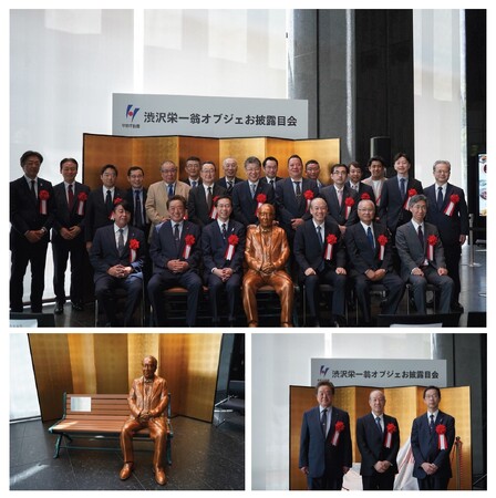 兜町の新たなフォトスポット！KABUTO ONE 1階に渋沢栄一翁オブジェの誕生