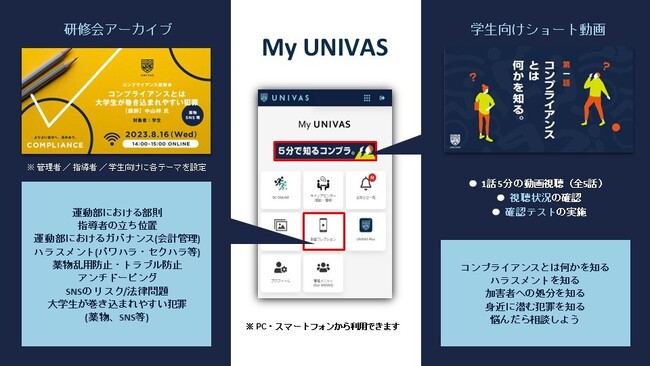 UNIVAS、大学スポーツ界における不祥事根絶に向けて「コンプライアンス研修会」を今年度も開催！