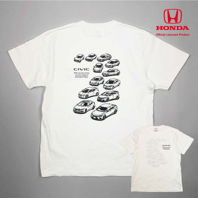 Honda CIVIC がズラリ！なTシャツが成田空港に登場