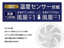 風量を自動コントロールする温度センサー搭載