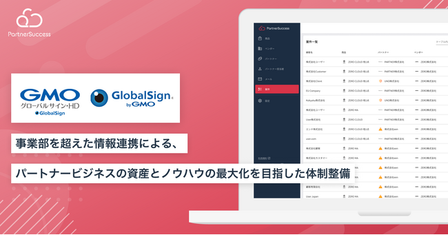 【パートナーサクセス導入事例】GMOグローバルサイン・ホールディングス株式会社、代理店連携管理クラウド「PartnerSuccess」導入