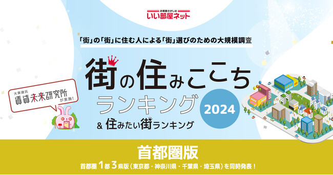 いい部屋ネット「住みたい街ランキング２０２４＜首都圏版＞」発表