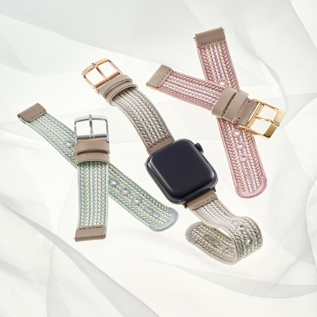腕時計のストラップブランド「Knot THE STRAP」の人気コレクション「京都昇苑くみひも」の正絹くみひもストラップをはじめ、ファッショナブルな2024年春夏カラーが登場！