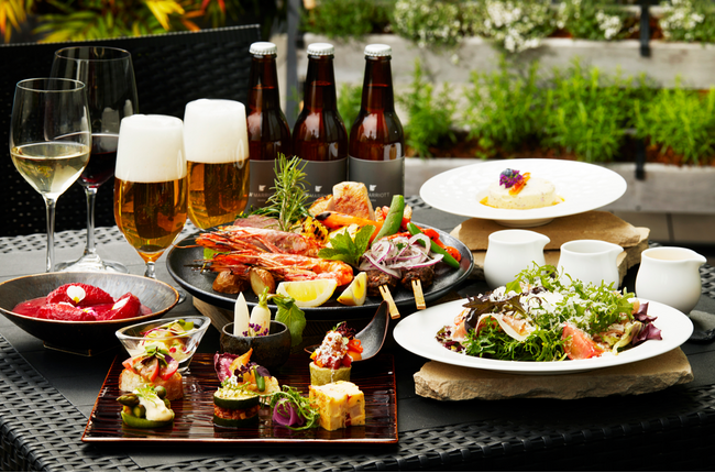 【JWマリオット・ホテル奈良】開放的なテラスでオリジナルクラフトビールとスパイスたっぷりの料理を味わう「スパイス＆イタリアンJWビアガーデン」を開催