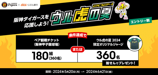 阪神タイガースを応援しよう！「ウル虎の夏2024」プレゼントキャンペーン実施