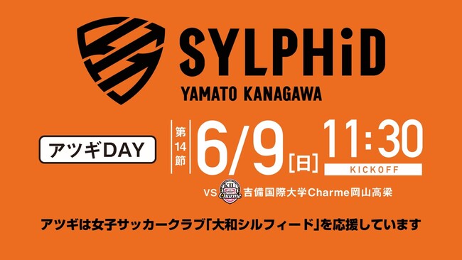 6月9日(日)大和シルフィードのホームゲームはアツギDAY