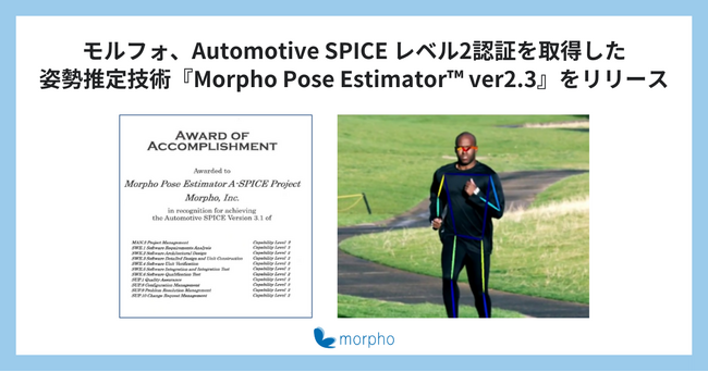 モルフォ、Automotive SPICE レベル2認証を取得した姿勢推定技術『Morpho Pose Estimator(TM) ver2.3』をリリース