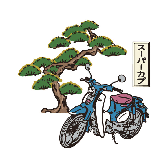 浮世絵 Super Cub Tシャツが成田空港に登場