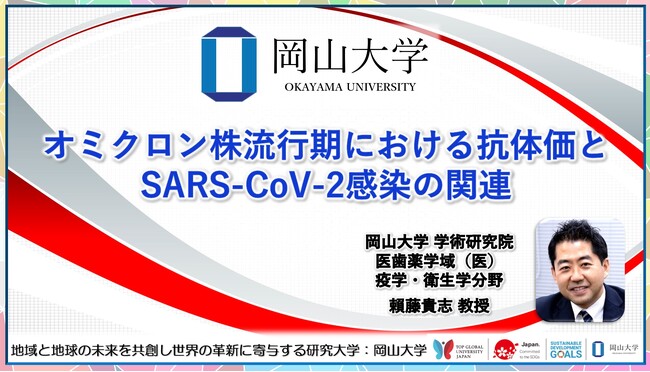 【岡山大学】オミクロン株流行期における抗体価とSARS-CoV-2感染の関連