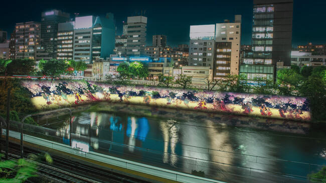 一旗プロデュース「外濠の水辺再生事業 江戸城外濠 プロジェクションマッピング（実証実験）」を開催。東京都の「外濠の水辺再生事業」の理解促進活動の一環として実施する実証実験。