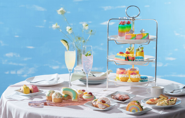 【ウェスティンホテル仙台】カラフルなレインボーカラーのスイーツで、夢見るようなティータイム！『Dreaming Rainbow Afternoon Tea』