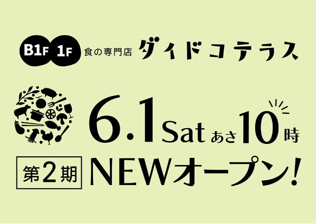 中野マルイの食の専門店「ダイドコテラス」が第２期NEWオープン！