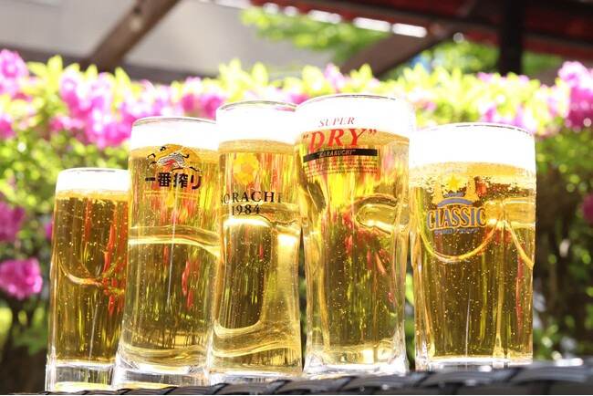 新スタイルの飲み放題で自由に楽しむビアガーデン　大手4社のビールも！