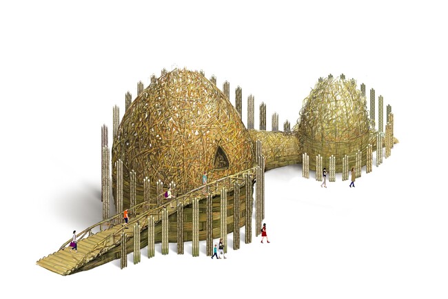 “パンダバンブーアートプロジェクト２０２４”竹アートの世界的芸術家 ワン・ウェンチー氏とのアートプロジェクトパンダが食べる“竹5,000本を使った巨大アート”10月完成に向けて始動