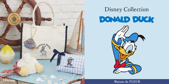 【Maison de FLEUR】「Disney Collection」より、スクリーンデビュー90周年を迎える「ドナルドダック」が登場・アイコンのセーラー服やおしりをモチーフにしたアイテムが発売！