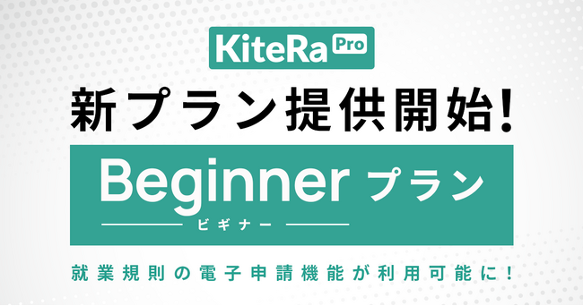 社内規程管理クラウドの社労士向けサービス「KiteRa Pro」、政府が推奨する就業規則の電子申請機能を付帯した新プランを提供開始。