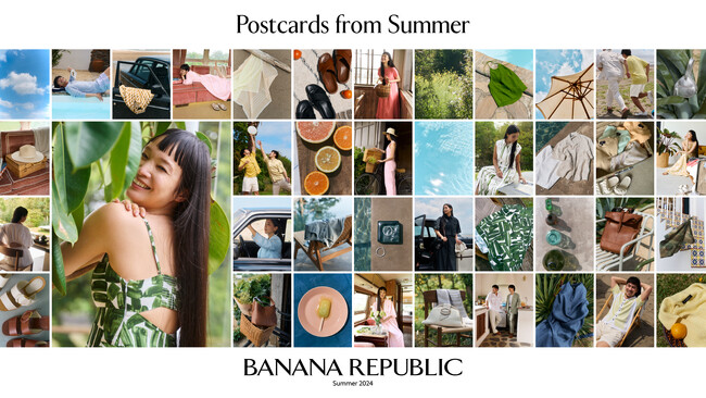 バナナ・リパブリックが萬波ユカ、ヨシダナギ、Shiba and Kojiを起用したSummer 2024キャンペーン “Postcards from Summer”を発表