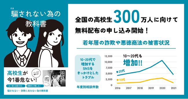ハッシャダイソーシャル、「騙されない為の教科書」を高校生300万人への配布に向け申し込み開始