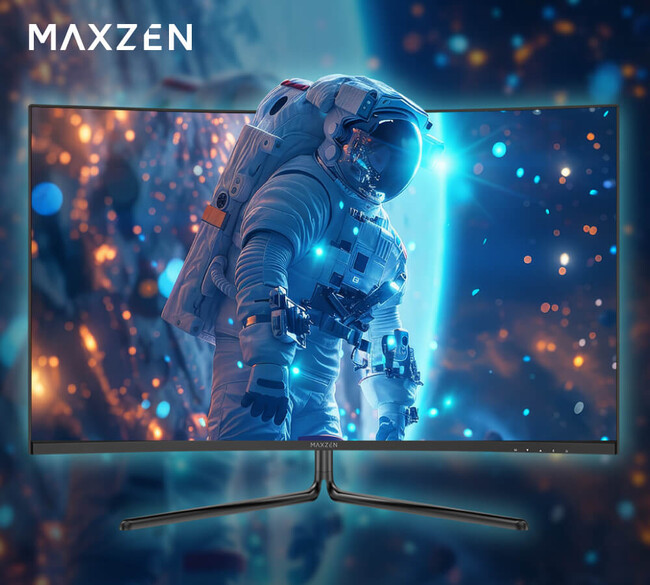 鮮やかな黒を表現するVA カーブスクリーンパネル搭載＆Adaptive sync対応でゲームに没入できるゲーミングモニターを、ジェネリック家電ブランド「MAXZEN」より2024年5月31日から発売