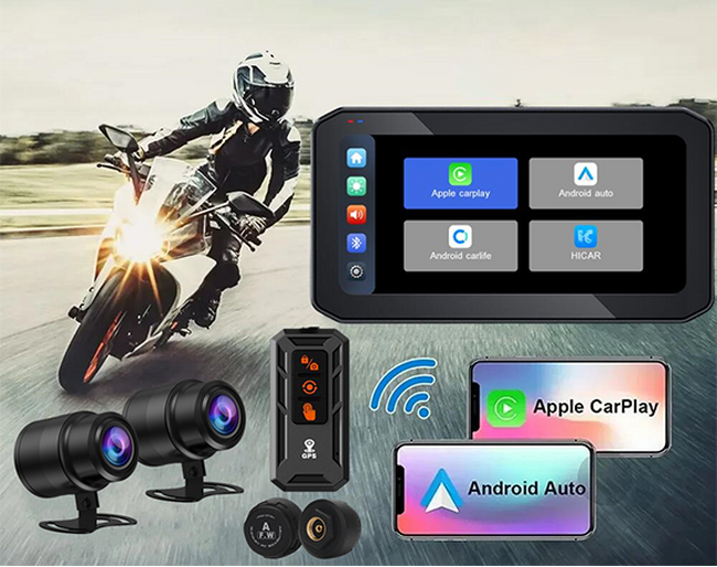 オールインワンのバイク専用のディスプレイオーディオ『T6D』！CarPlay & Android Auto対応！