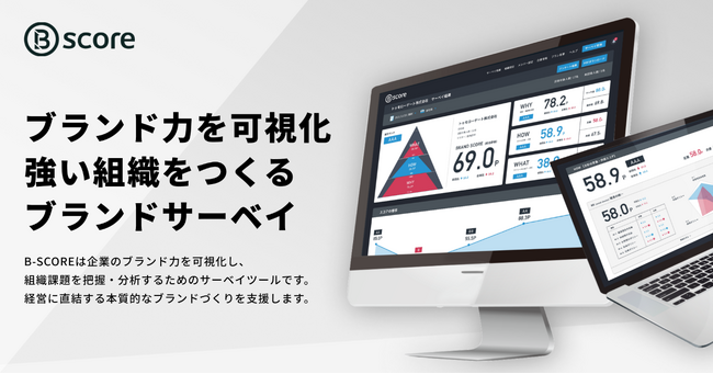 企業のブランド力を可視化するブランドサーベイ「B-SCORE」β版をリリース。