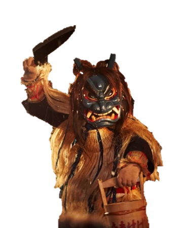 日本文化紹介イベント　男鹿のなまはげ　成田空港に現る！厄を払い、吉事をもたらす”なまはげ”の練り歩き