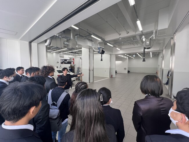 自動車整備業界を目指す学生が最新設備を見学　ユニバース名古屋とマセラティ名古屋インターで職場体験を実施