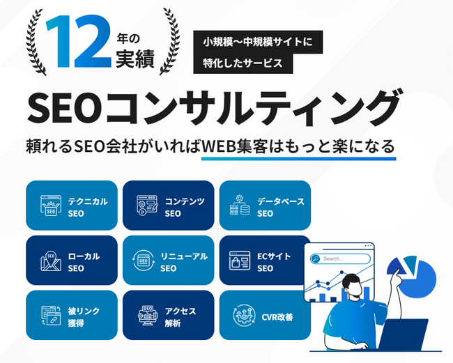 【小規模～中規模サイトに特化したサービス】SEOコンサルティングサービスページをリニューアル