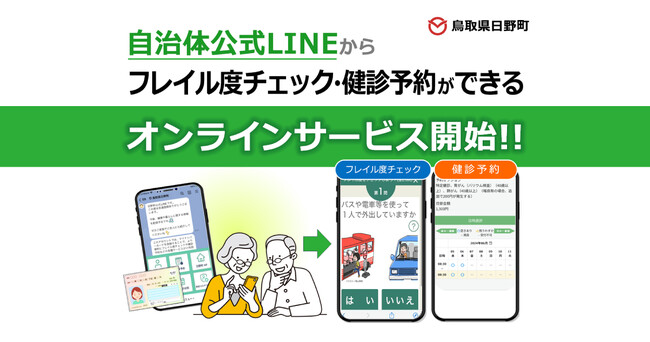自治体公式LINEからフレイル度チェック・健診予約ができるオンラインサービス開始