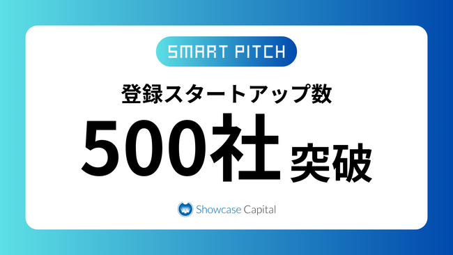 「SmartPitch」の登録スタートアップが500社を突破しました!