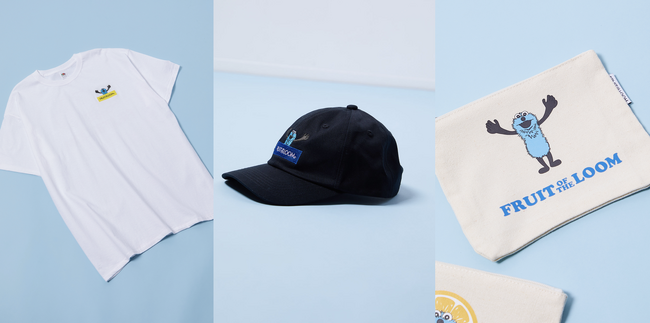 「FRUIT OF THE LOOM」とパペットスンスンが初コラボ！Tシャツやキャップなど全10点のアイテムが本日6月11日より発売