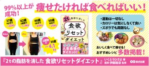 【野菜を最初に食べる必要ナシ！】いくとうひさよ著/伊藤路奈監修『２ｔの脂肪を消した 食欲リセットダイエット』2024年6月17日刊行