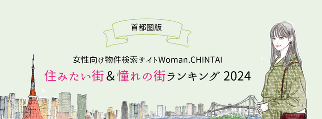 住みたい街１位は大宮！憧れの街1位は横浜女性向け物件検索サイト『Woman.CHINTAI』ユーザーが選んだ住みたい街&女性の憧れの街ランキング 2024（首都圏版）