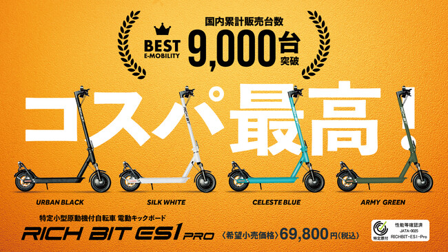 特定小型原動機付自転車区分の「RICHIBIT」シリーズ２機種、国内累計販売台数10,000台突破