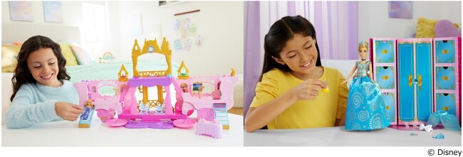 大人気のディズニー・アニメーション映画に登場するプリンセスたちのドールシリーズより「ディズニープリンセス　ピンクのおしろ ～ばしゃがおしろにへんしん！～」が6月22日(土)より発売開始！
