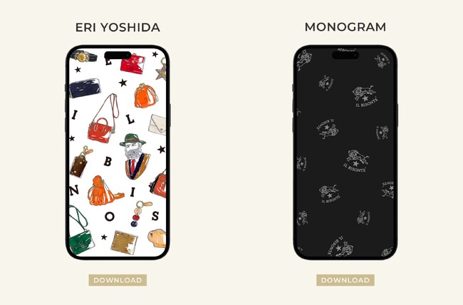 〔イル ビゾンテ〕LINE公式アカウント｜線画アーティスト「ヨシダエリ」描き下ろし壁紙プレゼント！