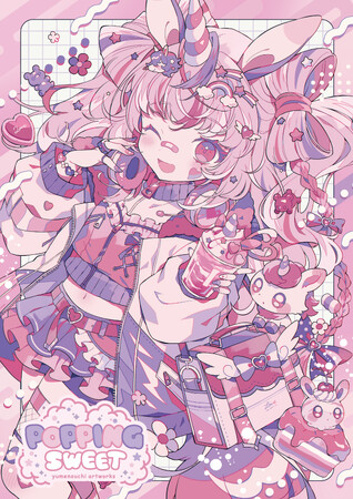 イラストレーター夢ノ内千春イラスト集第３弾『POPPING SWEET yumenouchi artworks』予約開始！