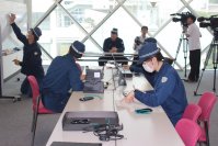 【加計学園】災害時の代替警備本部訓練　岡山西署が加計学園で実施