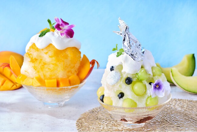夏限定！一流シェフ監修フルーツづくしの華やか贅沢かき氷の登場！『まるごと生メロンかき氷』『トロピカルマンゴーかき氷』