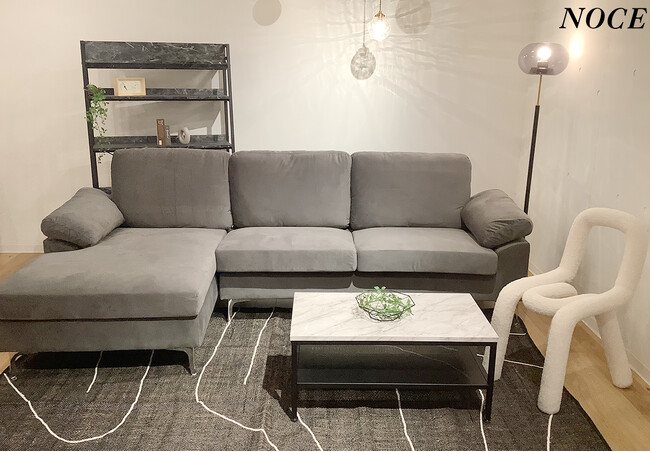 【新商品】高級感あふれる大型カウチソファ【インテリアショップNOCE】
